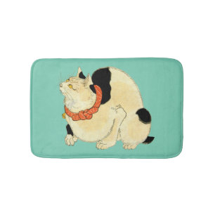 日本猫, 国芳 japanische Katze, Kuniyoshi, Ukiyo-e Badematte