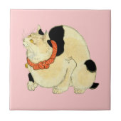 日本猫, 国芳 japanische Katze, Kuniyoshi, Ukiyo-e Fliese (Vorderseite)