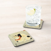 日本猫, 国芳 japanische Katze, Kuniyoshi, Ukiyo-e Getränkeuntersetzer (Rechte Seite)