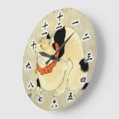 日本猫, 国芳 japanische Katze, Kuniyoshi, Ukiyo-e Große Wanduhr (Winkel)