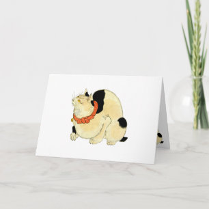 日本猫, 国芳 japanische Katze, Kuniyoshi, Ukiyo-e Karte