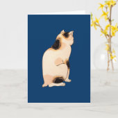 日本猫, 国芳 japanische Katze, Kuniyoshi, Ukiyo-e Karte (Gelbe Blume)