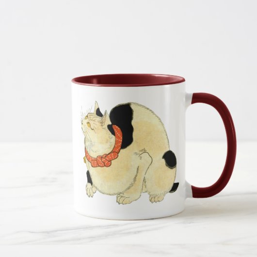 日本猫, 国芳 japanische Katze, Kuniyoshi, Ukiyo-e Tasse (Rechts)