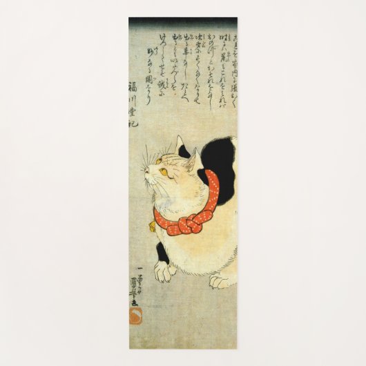 日本猫, 国芳 japanische Katze, Kuniyoshi, Ukiyo-e Yogamatte (Vorderseite)
