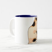 日本猫, 国芳 japanische Katze, Kuniyoshi, Ukiyo-e Zweifarbige Tasse (Vorderseite Links)