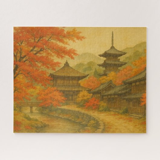 日本画の世界 ～紅葉と古都～ / Autumn Leaves and Ancient Cities Puzzle (Horizontal)