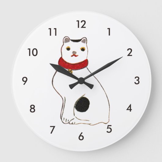 日 本 の の 人, Puppe der japanischen Katze Große Wanduhr (Vorderseite)