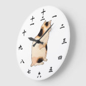 日 本 猫, 国 Japanischer Katze, Kuniyoshi, Ukiyo-e Große Wanduhr (Winkel)