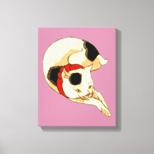 日 本 猫, 国 Japanischer Katze, Kuniyoshi, Ukiyo-e Leinwanddruck