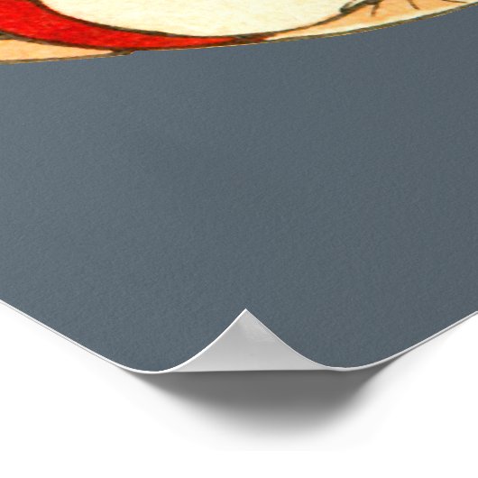 日 本 猫, 国 Japanischer Katze, Kuniyoshi, Ukiyo-e Poster (Ecke)