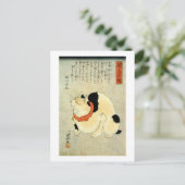 日 本 猫, 国 Japanischer Katze, Kuniyoshi, Ukiyo-e Postkarte (Stehend Vorderseite)