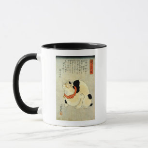 日 本 猫, 国 Japanischer Katze, Kuniyoshi, Ukiyo-e Tasse