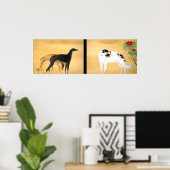 日 本 語: 唐 図 Hunde aus Europa Poster (Heimbüro)