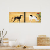 日 本 語: 唐 図 Hunde aus Europa Poster (Küche)