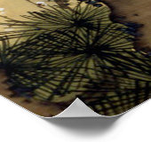 旭 日 松 図, 若 冲 Cranes & Morning Sun, Jakuchū Poster (Ecke)