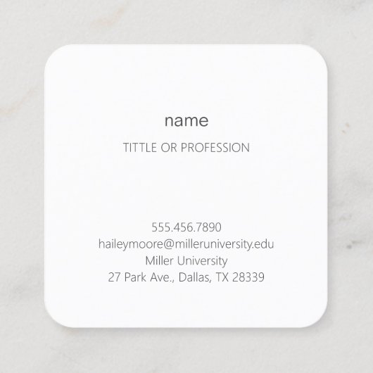 明け方の空と流星 シンプルな名刺・ビジネスカード・ショップカード QUADRATISCHE VISITENKARTE (Rückseite)