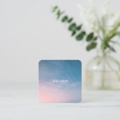 明け方の空と流星 シンプルな名刺・ビジネスカード・ショップカード QUADRATISCHE VISITENKARTE (Stehend Vorderseite)