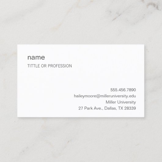 明け方の空と流星 シンプルな名刺　ビジネスカード　ショップカード VISITENKARTE (Rückseite)