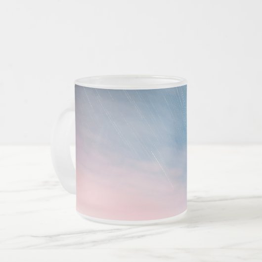 明け方の空と流星　フロストマグカップ MATTGLASTASSE (Vorderseite Links)