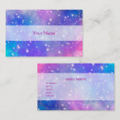 星がキラキラ輝く宇宙のイラストを使った名刺 VISITENKARTE (Vorne/Hinten)