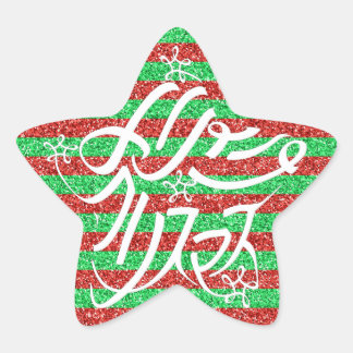 星形メリークリスマスのタイポグラフィーと他8言語 Stern-Aufkleber