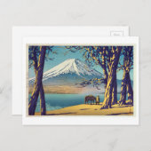 晩 の 富 山, im Herbst Fuji, Hasui Kawase, 秋 Postkarte (Vorne/Hinten)