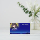 月があなたの顔写真になる VISITENKARTE (Stehend Vorderseite)