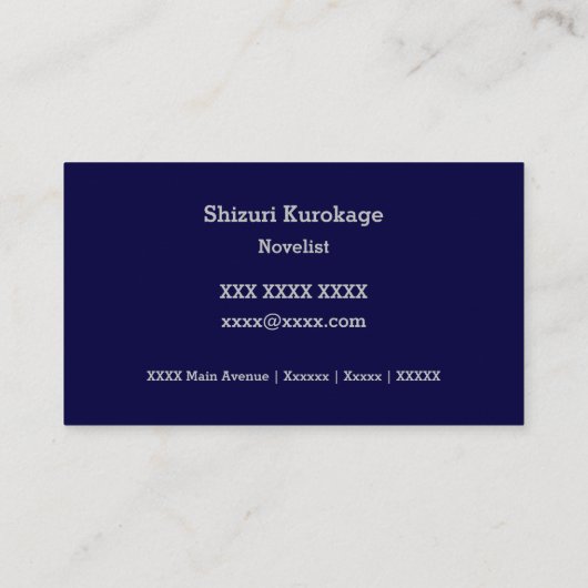 月があなたの顔写真になる VISITENKARTE (Rückseite)