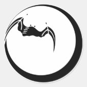 月に蝙蝠 RUNDER AUFKLEBER (Vorderseite)