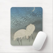 月 と 鷺, 古 Egrets & Moon, Koson, Ukiyo-e, 邨 Mousepad (Mit Mouse)