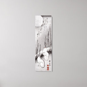 月 兎, 広 重 Mond und Kaninchen, Hiroshige, Ukiyo-e Leinwanddruck