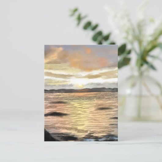 朝焼けの海 POSTKARTE (Stehend Vorderseite)