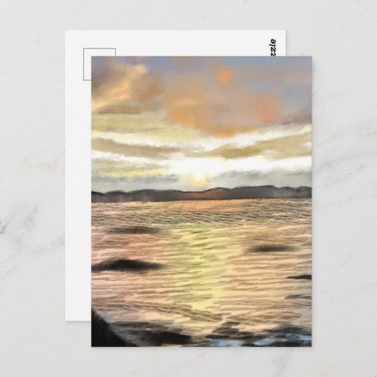 朝焼けの海 POSTKARTE (Vorne/Hinten)
