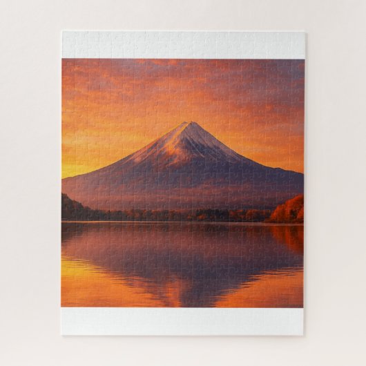 朝陽に染まる湖と悠久の富士/The Eternal Mount Fuji and the Lake Puzzle (Vertikal)