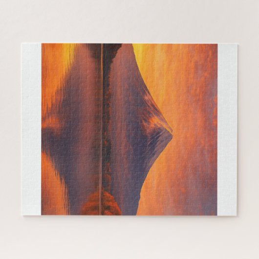 朝陽に染まる湖と悠久の富士/The Eternal Mount Fuji and the Lake  Puzzle (Horizontal)