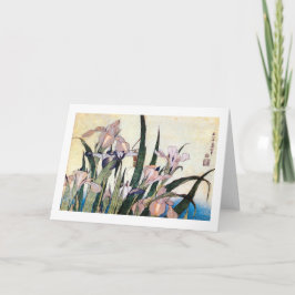 杜若ときりぎりす, 北斎 Iris und Heuschrecke, Hokusai Karte