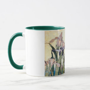 杜 若 と き ぎ り, り, す Iris und Grasshopper, Hokusai Tasse