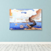 東 三 股 図, 国, Sumida River, Kuniyoshi, Ukiyo-e Leinwanddruck (Insitu (Holzboden))