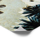 松 に 鶴, 北 Krane auf Pine Tree, Hokusai, Ukiyo-e Poster (Ecke)