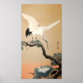 松 に 鶴, 古 Kranich auf Pine Tree, Koson, Ukiyo-e Poster (Vorne)