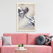 松 に 鷹, 古 邨 Hawk on Pine tree, Ohara Koson, Woodcut Leinwanddruck (Insitu (Wohnzimmer))