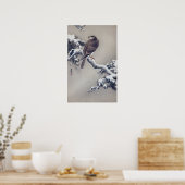 松 に 鷹, 古 邨 Hawk on Pine tree, Ohara Koson, Woodcut Poster (Küche)