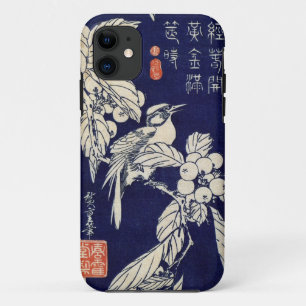 枇杷に鳥, 広重 Vogel und Loquat, Hiroshige, Ukiyo-e iPhone 11 Hülle