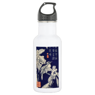 枇 杷 鳥, 広 重 Bird and Loquat, Hiroshige, Ukiyo-e Trinkflasche