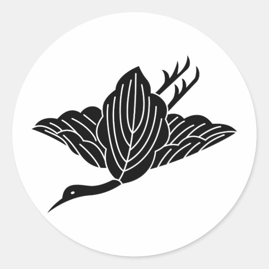 柏鶴 RUNDER AUFKLEBER (Vorderseite)