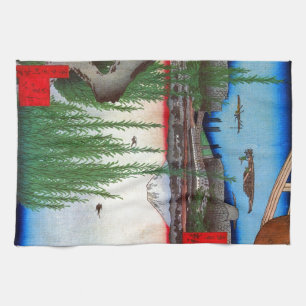 柳と富士, 広重 Weide und der Fujisan, Hiroshige, Ukiyo-e Handtuch