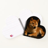 柴犬ポートレート Shiba Inu Art Heart Shaped Spiral Notizblock (Innenseite)