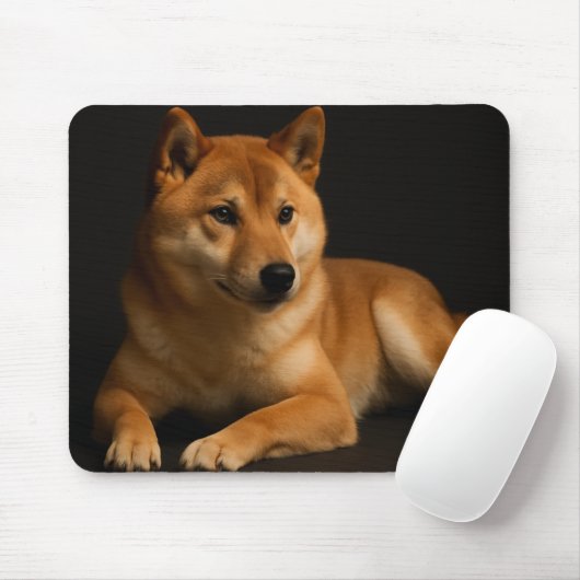 柴犬ポートレート – Shiba Inu Art Mousepad (Mit Mouse)
