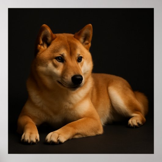 柴犬ポートレート Shiba Inu Art Poster (Vorne)