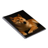 柴犬ポートレート Shiba Inu Art Spiral Photo Notizblock (Rechte Seite)